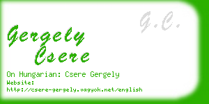 gergely csere business card